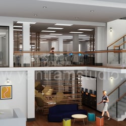 3d Büro Interior Design Rendering