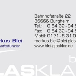 Blei Glasklar Visitenkarte RS