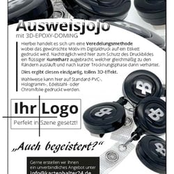 Flyer – Ausweisjojo mit Logo | Epoxy-Etikett