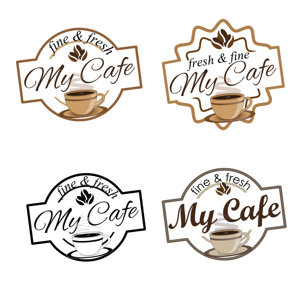 Entwürfe für ein Kaffeehaus farbig und Schwarz/Weiß
