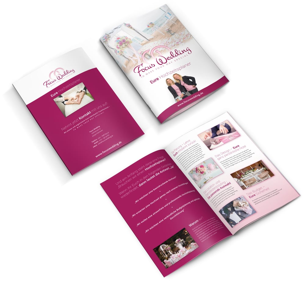 Broschüre für FocusWedding – Ihre Hochzeitsplaner