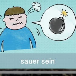 sauer sein