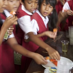 Balinesische Schulkinder
