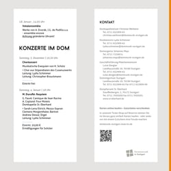 Dommusik Stuttgart, Veranstaltungsflyer, Entwurf (vorne)