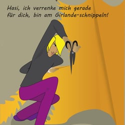 er bastelt für sie