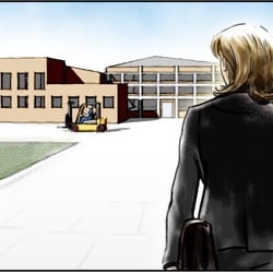 Storyboard-Bild 1 – Bürokratieabbau