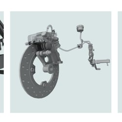 Motorradkomponenten 3D