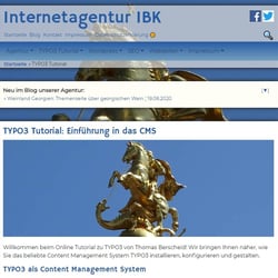 Inhalt einer einzelnen Seite mit Bild und Textinhalten