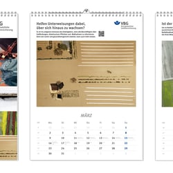 Textkonzeption für einen VBG Jahreskalender