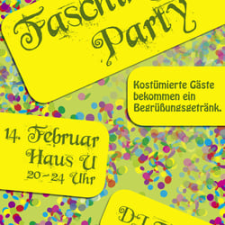 Plakat für Faschingsfeier DIN A1