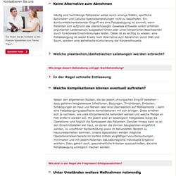 Textbeispiel Vivantes Webartikel „Fettabsaugung“
