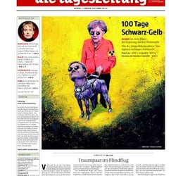 Taz-Titel / 100 Tage Schwarz-Gelb