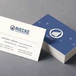 Visitenkarte „A. Rieke“