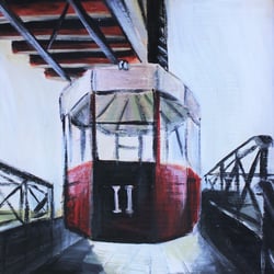 Acryl Schwebebahn Barcelona/ Wandbild