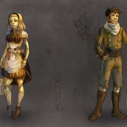 Concept Art Characters für eine Steampunk Geschichte