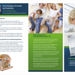 Flyer für Sachskonzept