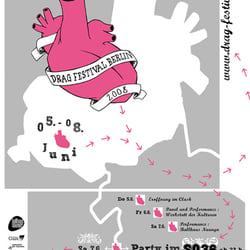 Plakat für das internationale Drag King Festival 2008, Berlin