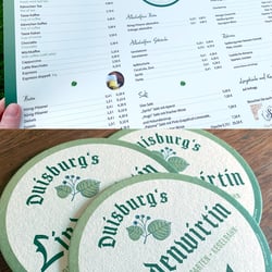 Logo und Speisekarte Lindenwirtin