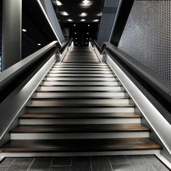 Architekturfotografie  –  Treppenaufgang – Messe Frankfurt