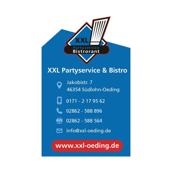 Visitenkarte XXL Partyservice Bistro