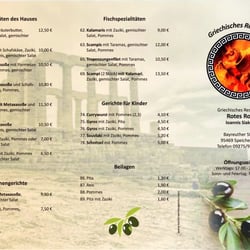 Rotes Ross Speichersdorf – Speisekarte 01