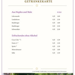 Getränkekarte