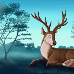 Illustration aus dem Kinderbuch „Knuffelwalds Tierkinder“
