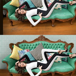 Before-after photo editing example