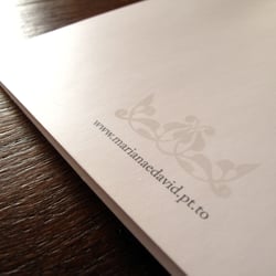 Wedding invitations back detail
