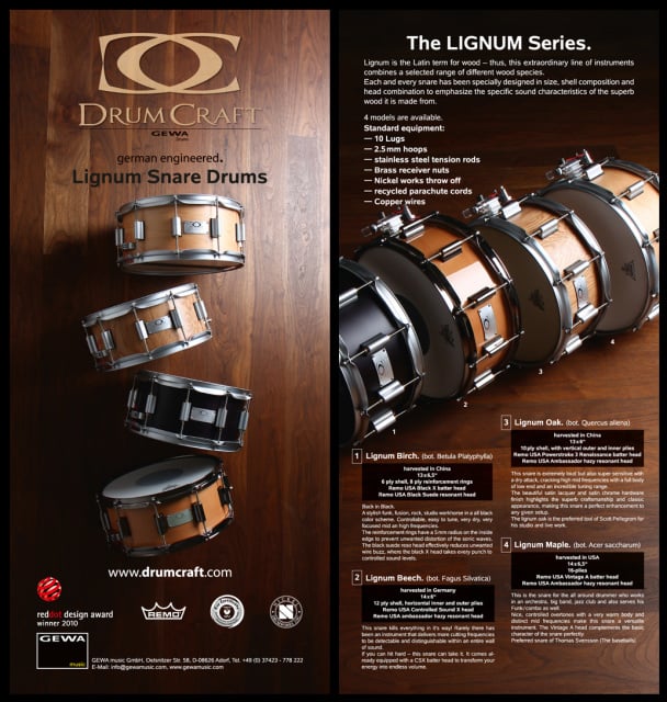 2-seitiger Flyer für Drumcraft