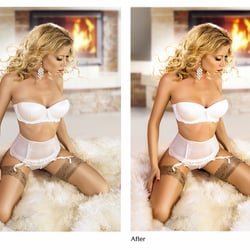 Before-after photo editing example