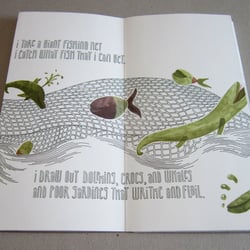 Buchillustration: Mr. Fibber on a rainy day