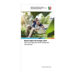Information Lärmschutz Broschüre 34 Seiten  – Titel | Umwelt/ Verbraucher-Ministerium NRW