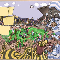 Fussball, Was ist verkehrt?-Suchbild fuer Kinder, KAKTUS-Magazin.