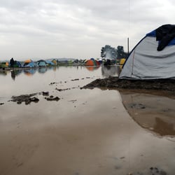 Idomeni 2016. Es regnet seit drei Wochen ohne Pause.
