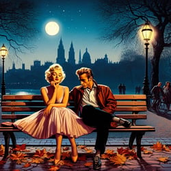 James and Marilyn seen by Tony Beech and ai