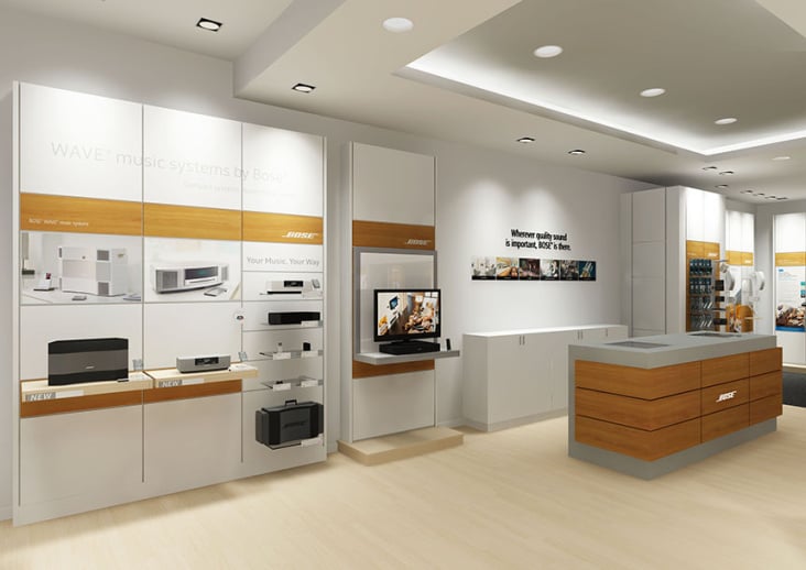 Bose Australien Shopdesign Visualisierung