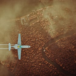 Flight over Italy