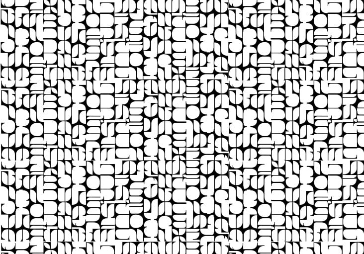dekorative schrift »monomodulo«. 2010. freies projekt.