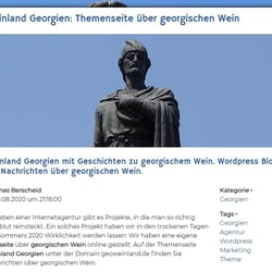 Ansicht eines einzelnen Beitrags im Blog