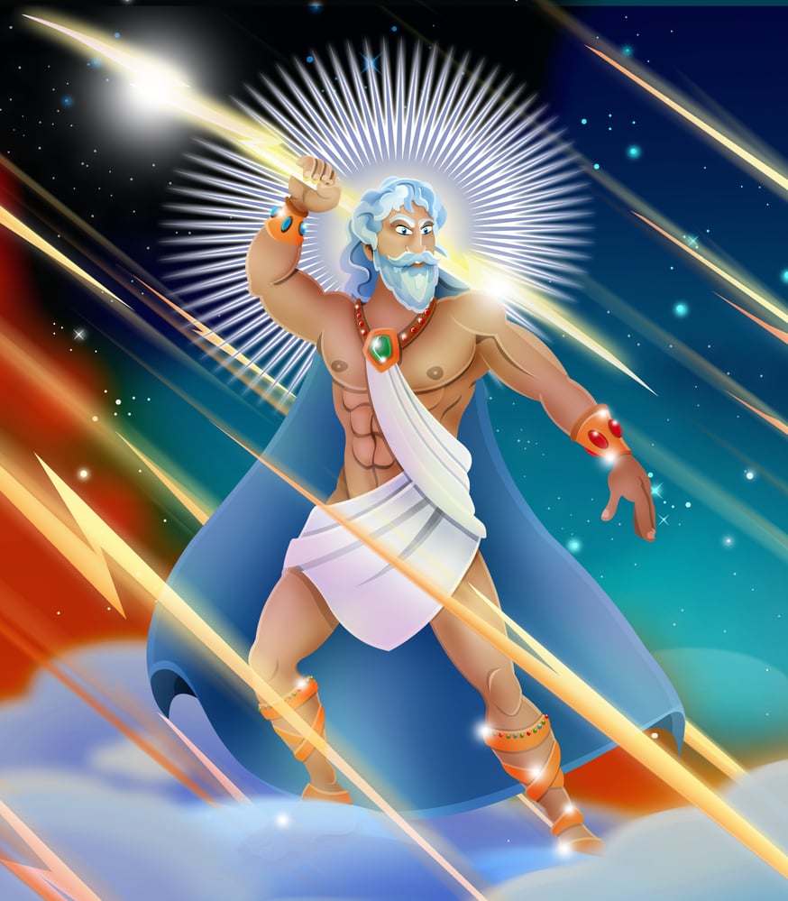 Zeus, Göttervater und mächtigste der Götter.