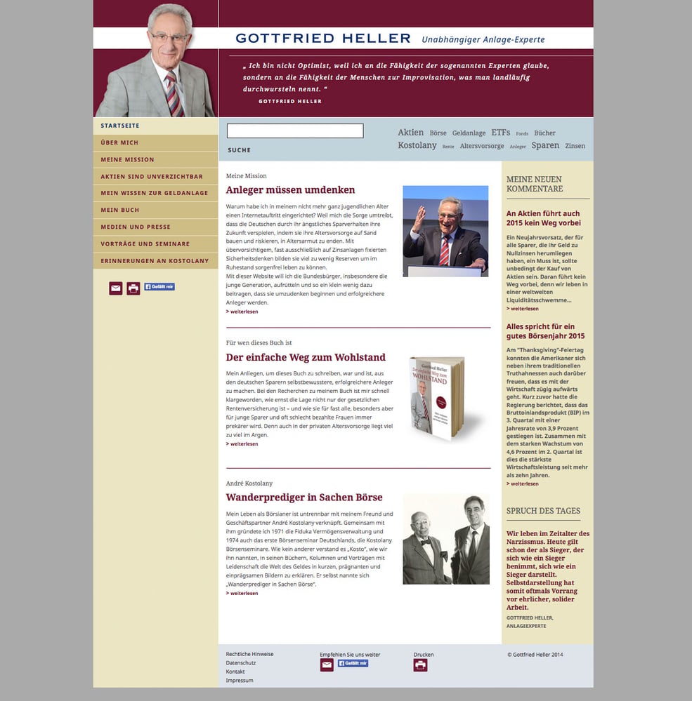 Startseite von www.gottfried-heller.de