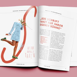 Layout eines Artikel über Schriftauswahl