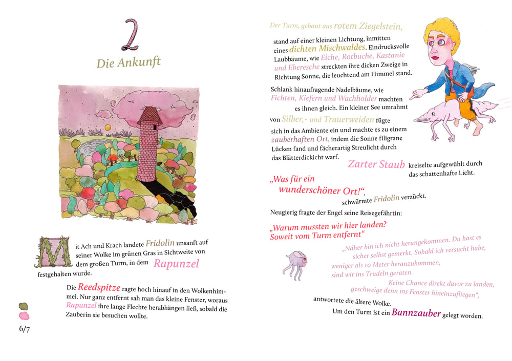 Buchillustration: Die Blume Lieb‘ im Müßiggang