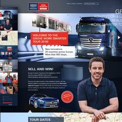 GROHE – Konzeption / Layout / Microsite Worksmartertour & Social Media Aktivitäten