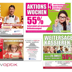 Anzeigengestaltung für Firma Kreativoptik