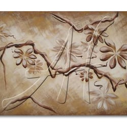 Sepia Rankenpflanze, Tryptichon, 180 × 60 cm