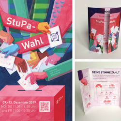 Plakat und Flyer für die StuPa-Wahl 2019