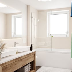 Badezimmer mit Fenster