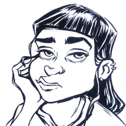 brush pen sketch